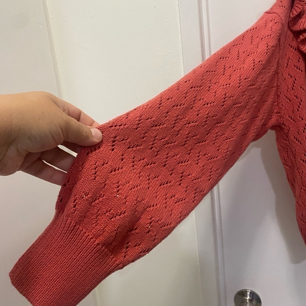 New!Marc New York Ruffle V-Neck Sweater - Picture 2 of 6